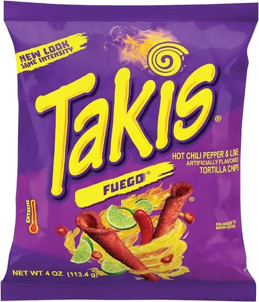 Takis Fuego Hot Chili Pepper And Lime Tortilla 113.4 g (Original Mexican)