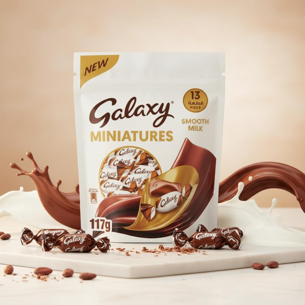 Galaxy Miniatures Smooth Milk Chocolates | Creamy Bite-Sized Treats in Value Pack,|13 pieces inside | 117 g |Imported | In best and original quality