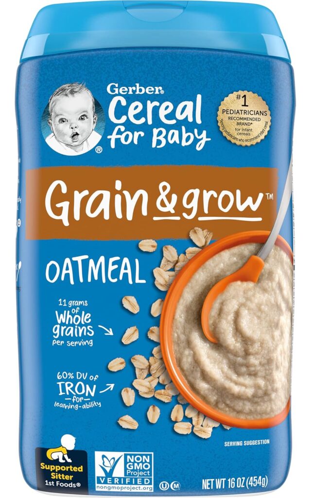 Gerber Cereal for Baby First Foods Grain & Grow Cereal (Oatmeal) | 227g | Imported | In best and original quality